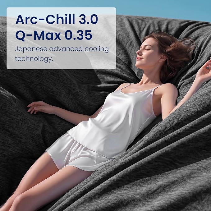 Cooling Blanket Throw 50"x70" for Hot Sleepers Summer Blanket | Absorbs Heat Cold Summer Blanket for Night Sweats & Menopause Q-Max>0.5 Lightweight Breathable Soft Double-Side Cooling