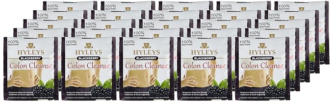 HYLEYS Colon Cleanse Tea BlackBerry Flavor - 25 Tea Bags (2 Pack)