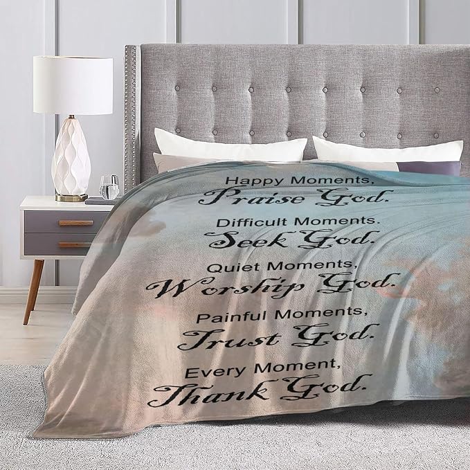 COMFAR Christian Gifts for Women Faith, Inspirational Women, Soft Throw Blankets Religious Women/Men, Spiritual Personalized Adults/Kids 40''x 50''