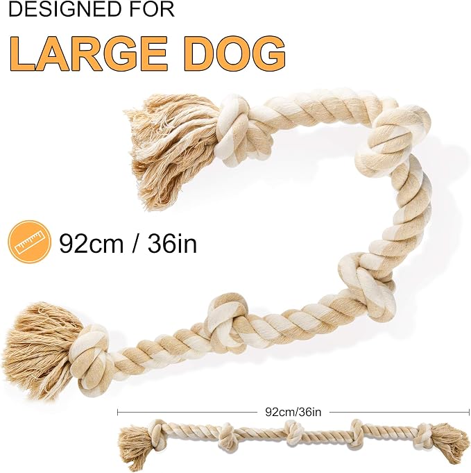 Fida Dog Rope Toys for Aggressive Chewers, Chew Toys for Large Medium Dogs