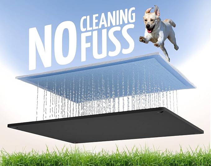 Skywin Dog Pee Pad Holder Tray Fits for 30” x 23” Pee Pads - 1 Pack - Black | Corner Lock Holes, Raised Edges, Non-Spill, Easy to Clean Silicone Dog Potty Tray Holder, For Indoor Floor Protection