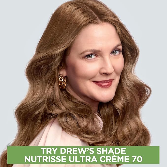 Garnier Hair Color Nutrisse Nourishing Creme, 70 Dark Natural Blonde (Almond Crème) Permanent Hair Dye, 1 Count (Packaging May Vary) (Pack of 2)