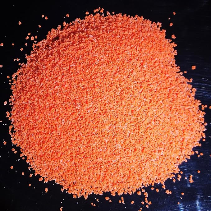 TWINKLING Glow in The Dark Crushed Glass, Broken Glass Glitter, Glow in The Dark Stones Gems Chips for DIY Resin Art Epoxy Crafts, Nail Art, Jewelry Making, Geode Painting, 0.85mm(100g) (Orange Red)