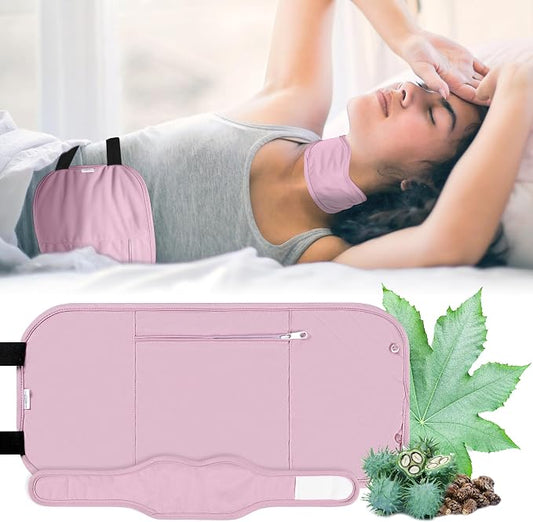 Castor Oil Pack Wrap with Organic Cotton Flannel, Reusable Castor Oil Packs for Stomach, Castor Oil Pack for Liver Detox, Castor Oil Pack Kit Purple（Castor Oil Not Include)