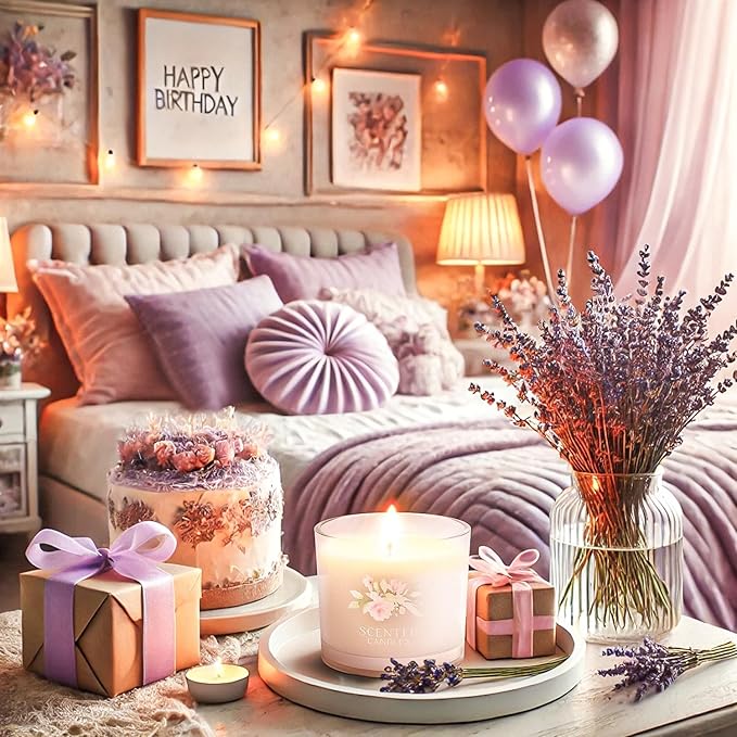 CHILLFLAME 40th Birthday Gifts for Women, Birthday Candle Gift Set for Her, 6 Scented Votive Candles, Candles Gifts for Women/Men (6 Color, 14 oz)