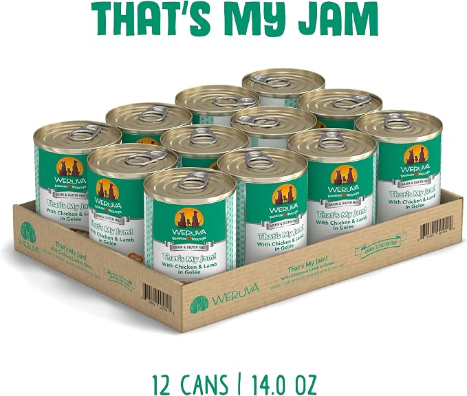 Weruva Classic Dog Food, That's My Jam! with Chicken & Lamb in Gelée, 14oz Can (Pack of 12)