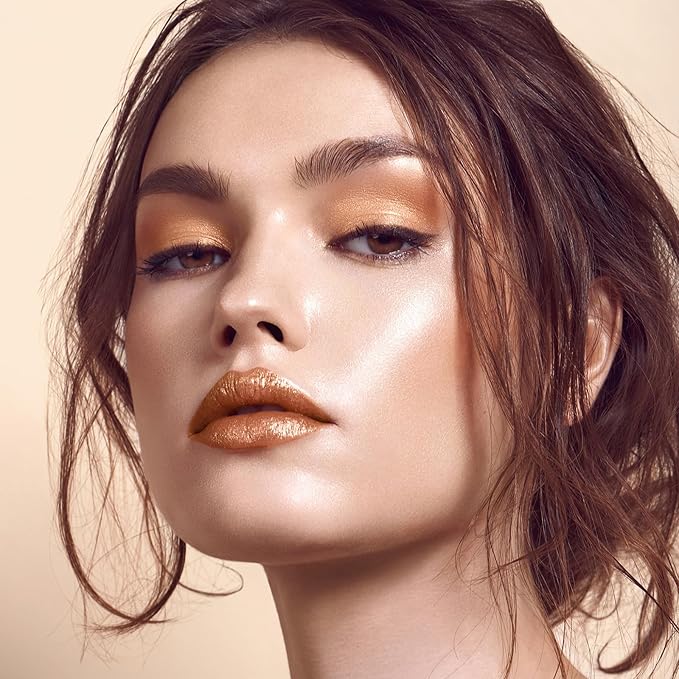 Boobeen Glitter Lipstick for Women Metallic Lip Stick Sparkling Shine Lip Makeup, Bold Smooth Lip Color High Pigment Long Lasting, Creamy Lipstick Full Coverage