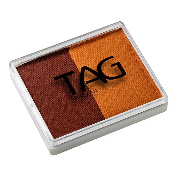 TAG Face and Body Paint - Split Cake 50g (Brown/Mid Brown)