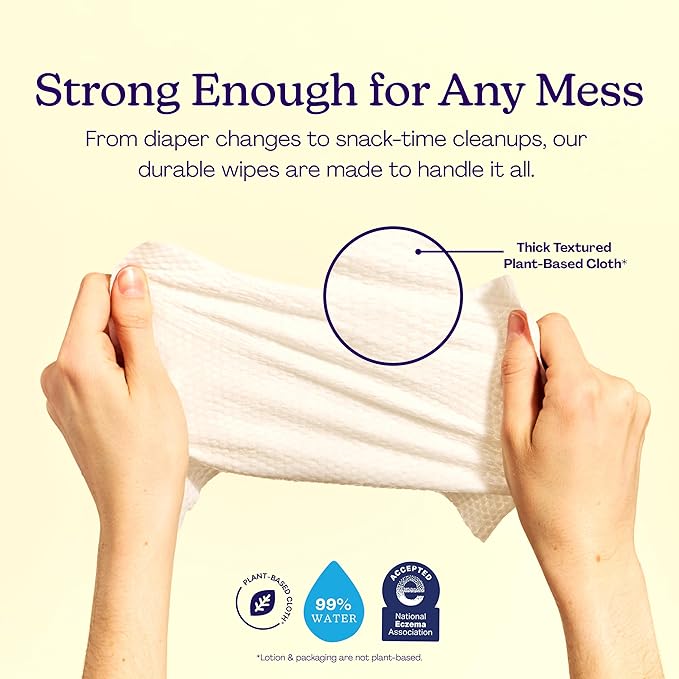 Hello Bello Premium Fragrance-Free Baby Wipes, with Chamomile & Aloe Extracts for Sensitive Skin - 12 Resealable Packs = 720 Total Wipes