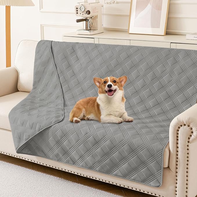 Waterproof Reversible Dog Blanket, Soft Couch Cover for Dogs Washable | Dual-Sided Waterproof Pet Bed Blanket, Resist Stains Spills & Pet Hair, Practical Furniture Protector For Pets, Size 68"x82"