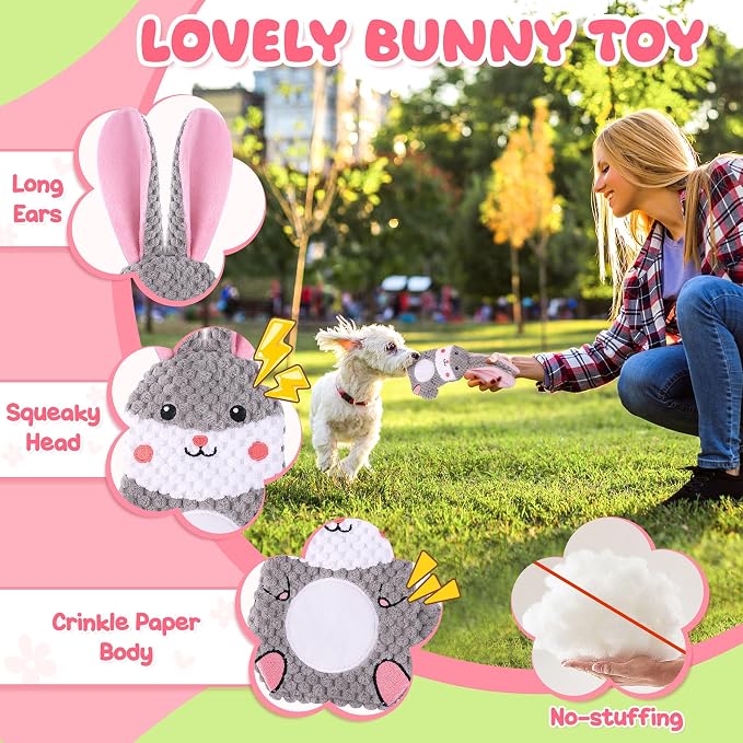 Zeaxuie Valued Puppy Toys for Teething, 2 Pack Puppy Chew Toys with Cute Squeaky Toys, Interactive Small Dog Toys