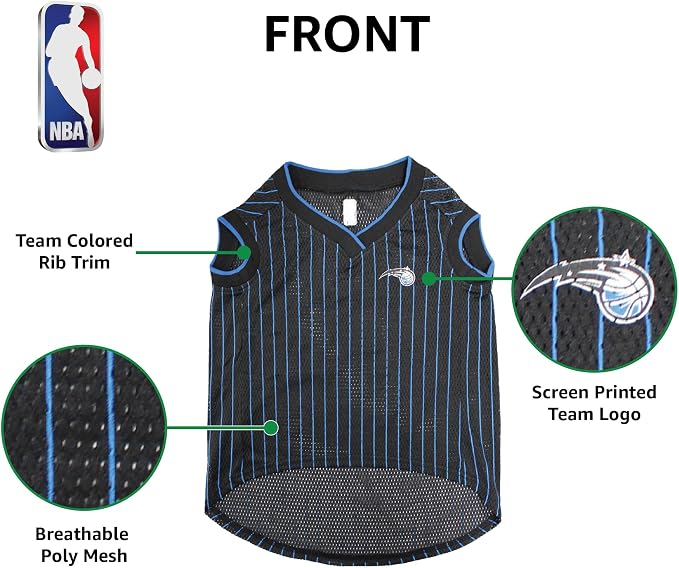 Pets First NBA ORLANDO MAGIC DOG Jersey, Large - Tank Top Basketball Pet Jersey