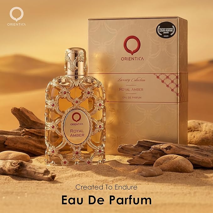 Orientica Luxury Collection Royal Amber Eau De Parfum 2.7oz / 80ml - Bergamot, Melon, Pineapple, Fruity, Gourmand, Amber, Woody, Vanilla, Musk - Arabic Perfume for Women & Men