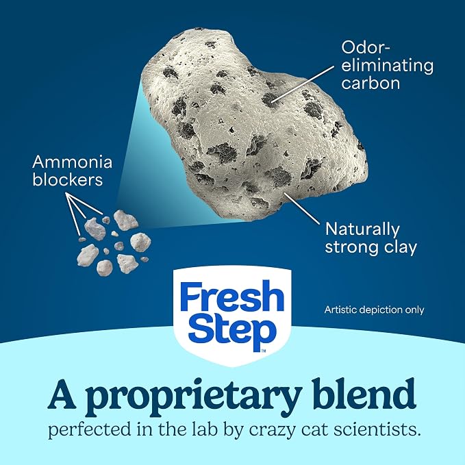 Fresh Step Advanced Clean Paws Multi Cat Clumping Cat Litter, 18.5 lb, 2 Pk | Low Tracking Granules for Less Mess, Scented with Febreze Freshness, Low Dust, Compatible with Most Auto Litter Boxes
