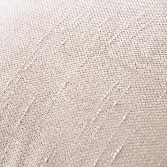 Set of 4 Soft Textured Decorative Throw Pillow Covers 18x18 Inch Cozy Farmhouse Cushion Cover Square Accent Pillow Cases for Bed Couch Sofa Living Room, Light Beige