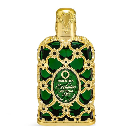 Orientica Luxury Exclusive Imperial Jade Extrait de Parfum 2.7 Oz/80ml - Orange, Green Lemon, Mint, Blackcurrant, Basil, Coriander, White Tea Leaves, Musk, Ambergris – Arabic Perfume for Men & Women