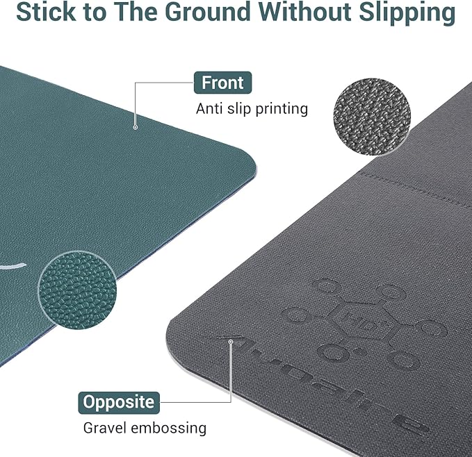 Avoalre Yoga Mat Foldable - Textured Non Slip Exercise Mat -Travel Lightweight Hot Yoga Mat with Carry Bag for Pilates & Home Workouts (72" L x 32" W x 3mm Thick)