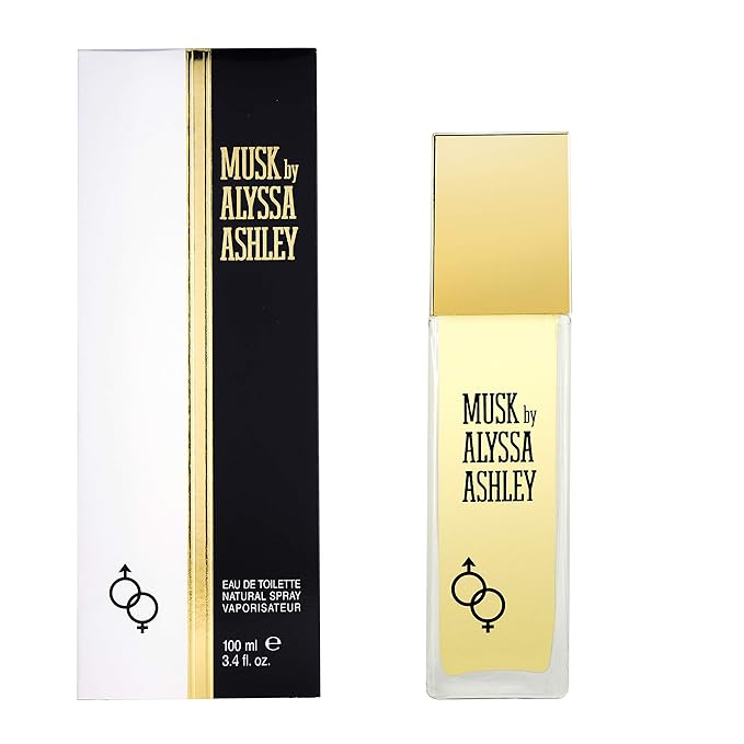 Alyssa Ashley Musk - Perfume for Men and Women with Citrus and Sicilian Bergamot - Long Lasting - Womens Fragrances - 3.4 oz EDT Spray