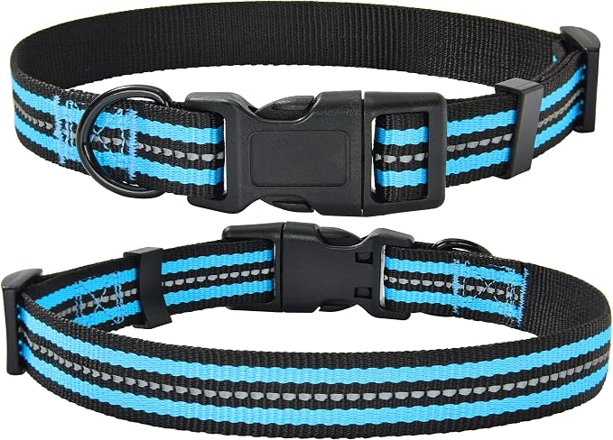 Mile High Life Reflective Dog Collar, Adjustable Lightweight Quick Release