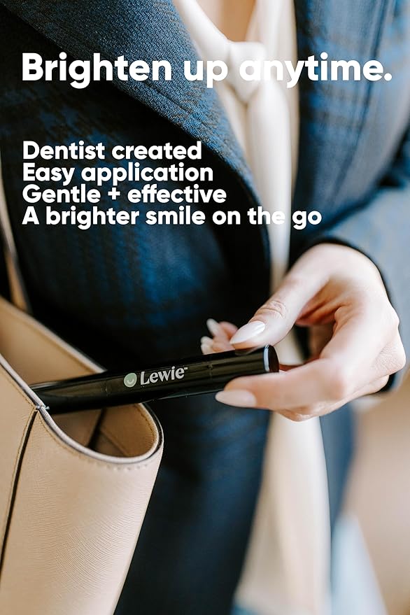 Lewie Teeth Whitening Wand - Dentist Developed Whitening Pen for a Bright Smile - Effective, Safe, with Natural Ingredients, Enamel Friendly Technology, No Harsh Chemicals or Abrasives 4 ml 1-Pack