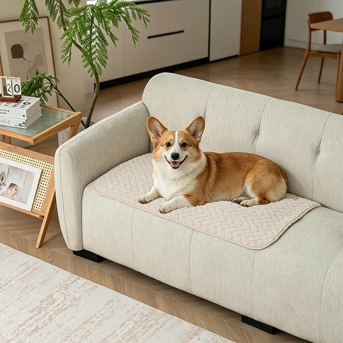 Ameritex Waterproof Dog Blanket Reversible, Leakproof Pet Blanket for Large Dogs, Soft Furniture Sofa Couch Cover Protector Washable, Fleece Cat Throw Bed, Reversible Washable Soft Plush