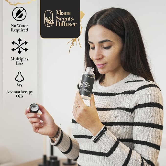 Dubai Desire Essential Oil Refill Luxury Hotel Inspired - Long Lasting Aroma for Home & Office Diffuser - 120 ml Fresh Blend of White Tea, Lily and Aloe Vera, Scent for Office Wellness Aromatherapy.