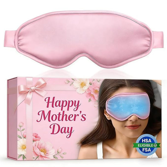 Mothers Day Gifts for Women, Ice Eye Pack for Self Care Gifts, Cooling Eye Gel Sleep Mask for Puffy Eyes - Fsa Eligible Items Hsa, Perfect Birthday Gifts for Mom (Pink)