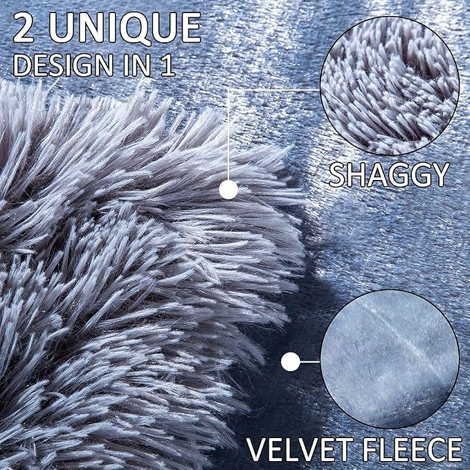 YUSOKI Long Faux Fur Twin Size Blanket, Gray, 60" x 80" | Ultra Soft, Lightweight for All Season Use, stays fluffy after repeated washes, Perfect Gifts, Machine Washable