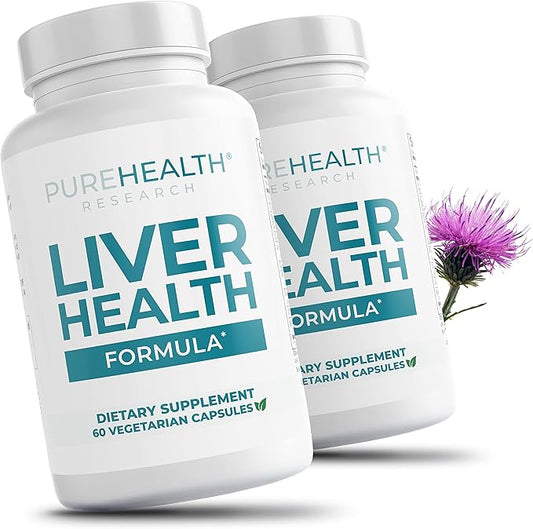 Liver Health Detox and Cleanse Supplement for Fatty Liver - Healthy Liver Blend with Artichoke Extract, Milk Thistle and Dandelion - Liver Support Support Supplements for Women & Men - 2 Bottles