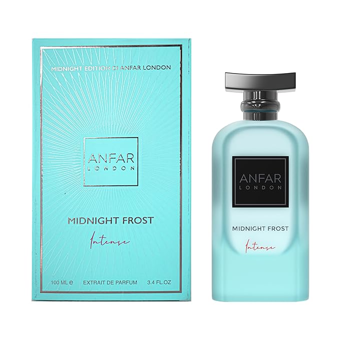 Anfar London Midnight Frost Intense, Pour Homme, Perfume Extrait de Parfum for Men, 3.4 fl oz, Apple, Lemon, Plum Notes,100ml