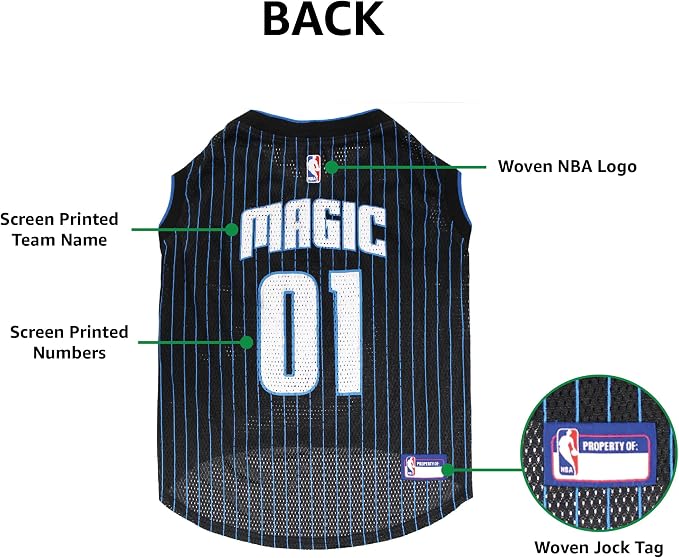 Pets First NBA ORLANDO MAGIC DOG Jersey, X-Large - Tank Top Basketball Pet Jersey
