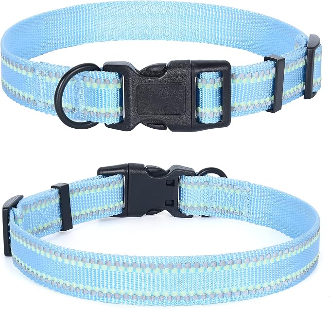Mile High Life Reflective Dog Collar, Adjustable Lightweight Quick Release