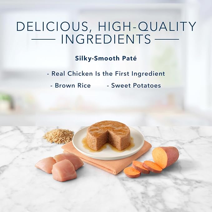 Blue Buffalo Tastefuls Natural Pate Wet Cat Food,Chicken Entrée 3-oz cans,(Pack of 48)