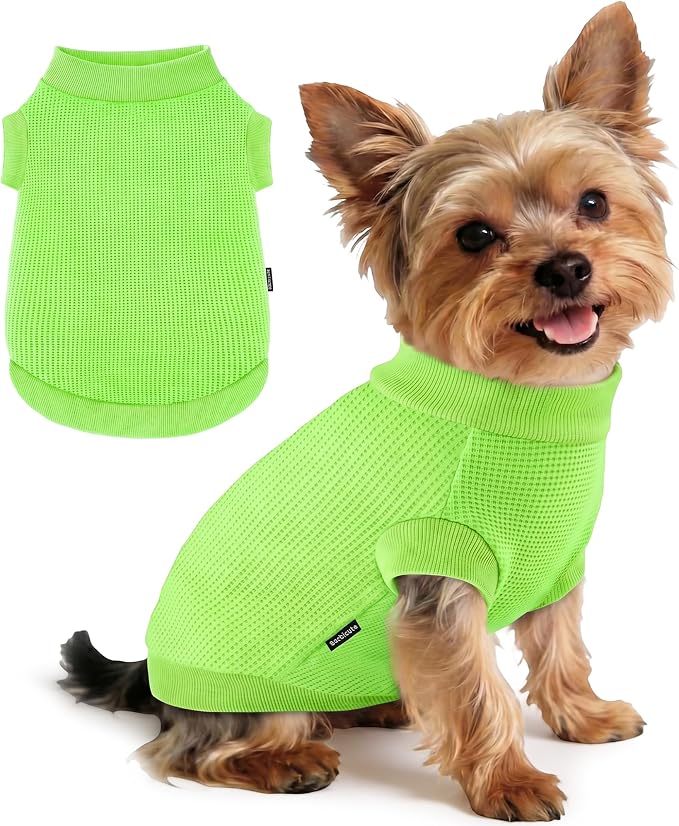 1 Pack Dog Shirt for Small Supplies Functional Waffle Dog Clothes Warm Soft Sweatshirt Outfit for Dogs Cats Pet Apparel