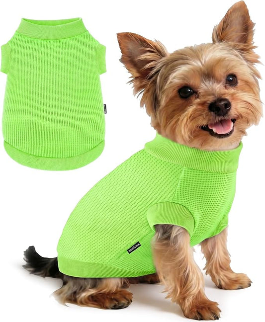 1 Pack Dog Shirt for Small Supplies Functional Waffle Dog Clothes Warm Soft Sweatshirt Outfit for Dogs Cats Pet Apparel