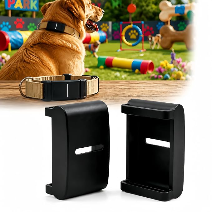 Smart Tracker Collar Adapter and Bracket Compatible with Fi Series 3+ Smart Tracking Devices for Universal Collar Attachment (Balck)