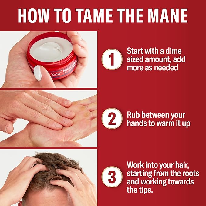 Old Spice Classic Pomade for Men, Medium Hold, Low Shine, Men's Hair Styling, 2.22 Oz Each, Twin Pack