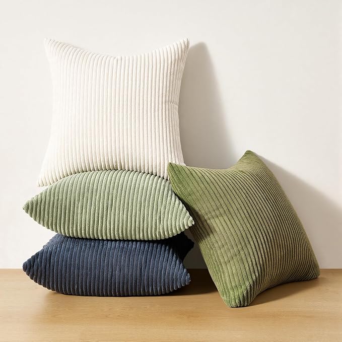Topfinel Decorative Velvet Pillow Covers 18x18 Muted Teal Boho Farmhouse Couch Throw Pillows for Bed Pack of 4 Accent Modern Pillowcase Sofa Livingroom Home Decor