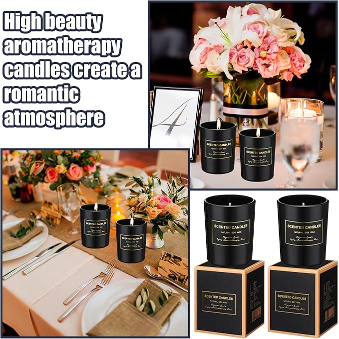 MTLEE 12 Pcs Candles for Home Scented Candles Gift Set for Women Long Lasting Aromatherapy Jar Candle Bulk Soy Wax Candles for Birthday Teacher Thanksgiving Anniversary