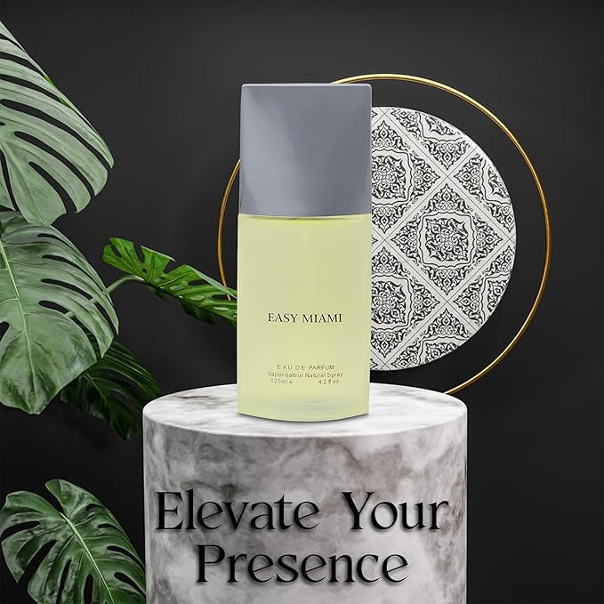 A CENTER Men's Cologne Easy Miami&Essey Miyami Eau de Parfum Gift Set - 3.4 Fl Oz Each | Citrus Spicy & Woody Ambergris Fragrance | Luxury Perfume for Day & Night