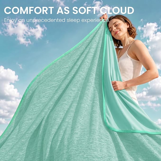 Cooling Blanket Twin 60"x90" for Hot Sleepers Summer Blanket | Absorbs Heat Cold Summer Blanket for Night Sweats & Menopause Q-Max>0.5 Lightweight Breathable Soft Double-Side Cooling
