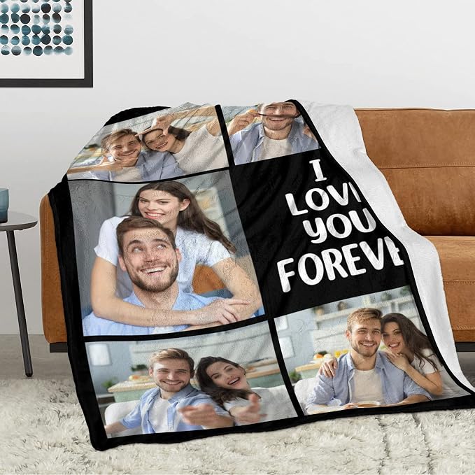 Personalized Fathers Day Birthday Gifts for Husband Dad, Custom Blanket | Dad Christmas Unique Gifts from Daughter Son Wife, Fathers Day Blanket Gifts, Personalized Gifts for Men, Husband, Grandpa