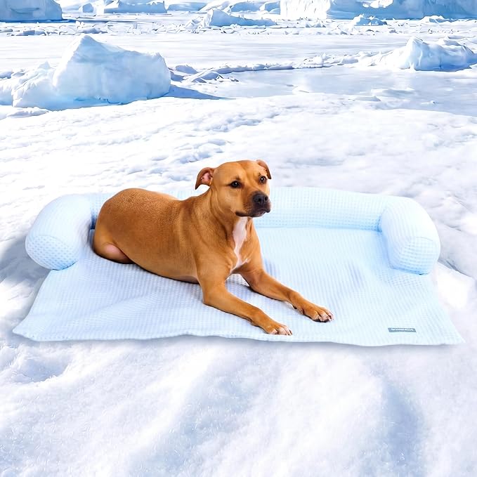 Spark Paws Cooling Couch Cover Dog Bed, Furniture Protector Mat | Non-Toxic Washable Pet Cooling Pad for Large, Medium and Small Dogs