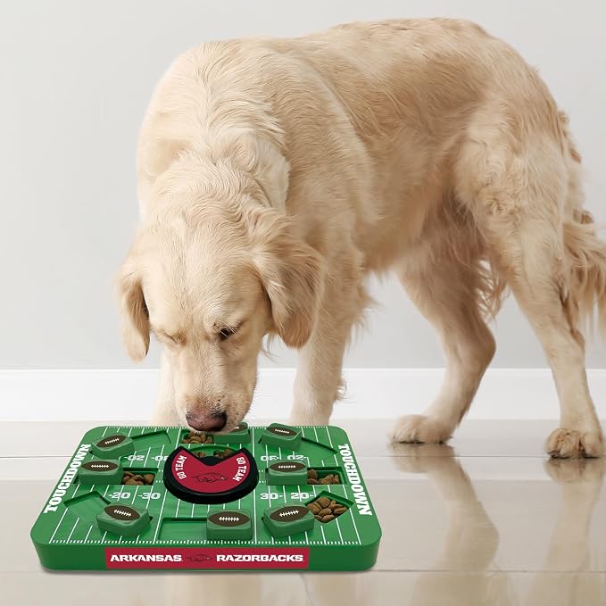 Pets First NCAA Arkansas Large Puzzle Toy, Dog Puzzle Treat Toy, New Large Size, Interactive Dog Treat Toy, Dog Slow Feeding Toy
