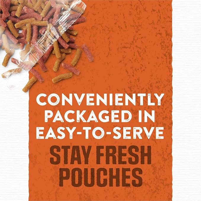 Purina Moist & Meaty Soft Dog Food Pouches, 36 ct | Burger With Cheddar Cheese Flavor adult dog food, made with real beef, individual pouches, no-mess meal or tasty treat