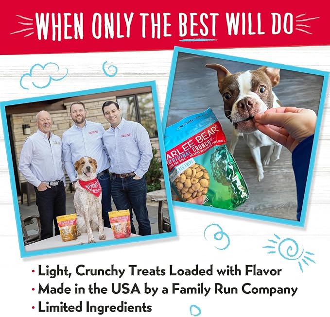 Charlee Bear Original Crunch Dog Training Treats, Beef Liver, 16 oz 4-Pack | 3 Calories Each, Low Calorie, Natural Rewards, Puppies to Adult Dogs, Made in USA