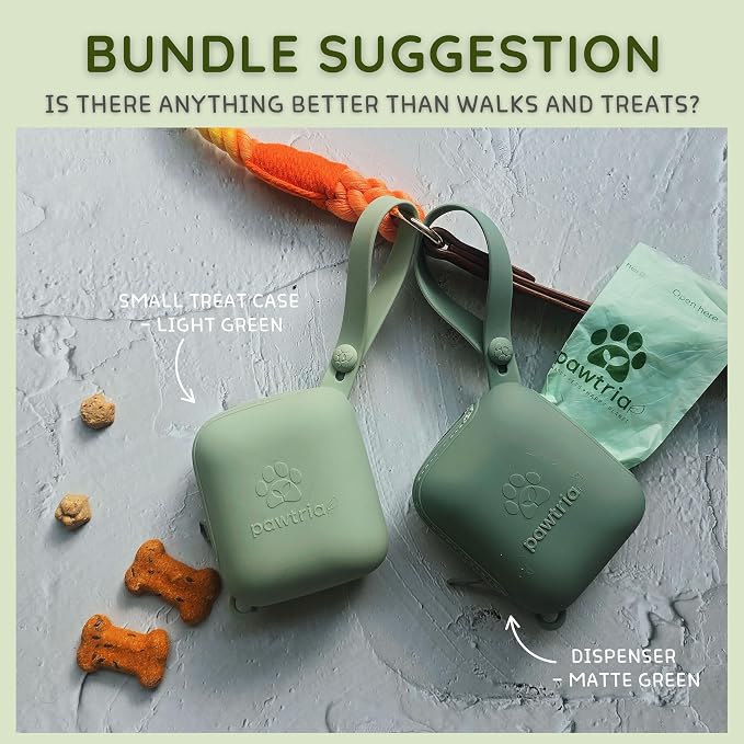 Pawtria BPA-Free, Food Grade Silicone Treat Pouch Case, Light Green
