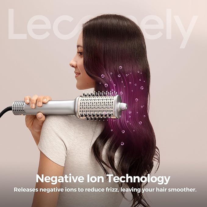 Lecomely 3 in 1 High Speed Hair Dryer Brush, Blow Dryer Brush in One for 300% Faster Dry & Style, Blowout Hot Air Brush, One Step Straightener Volumizer with Negative Ions for Smooth AirBlow B3