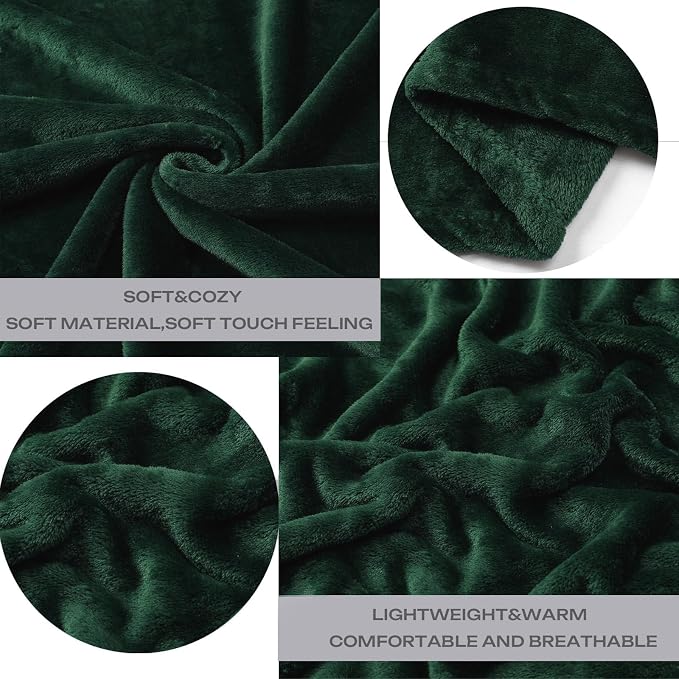 Forest Green Fleece Plush Throw Blanket 108"x90"for Couch Fuzzy Cozy | Super Soft Lightweight Microfiber Blanket for Sofa Bed bedroom Home Decor All Season,Birthday Gifts for Women Mom Adult