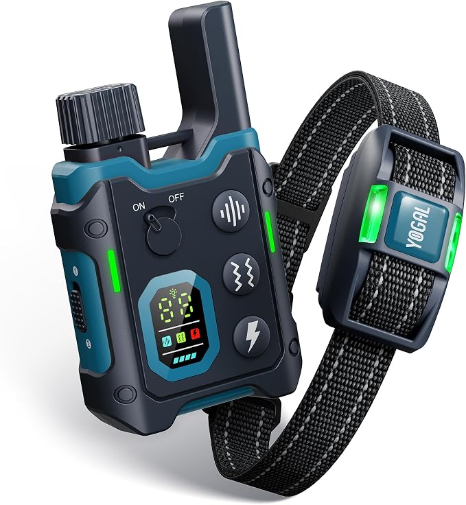 Dog Shock Collar - 3300FT Dog Training Collar with Remote Innovative IPX7 Waterproof with 3 Training Modes, Rechargeable E-Collar for All Breeds (Blue)